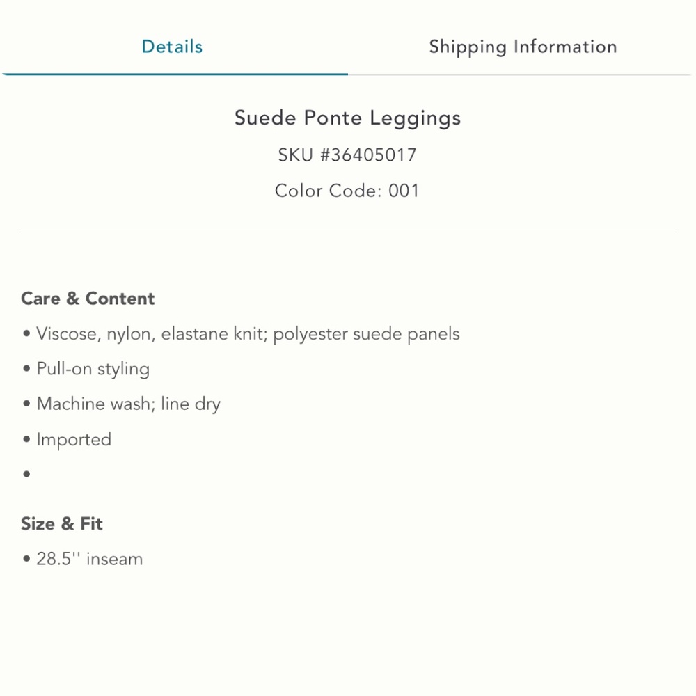 Anthropologie:  Suede Ponte Leggings - Picture 12 of 12